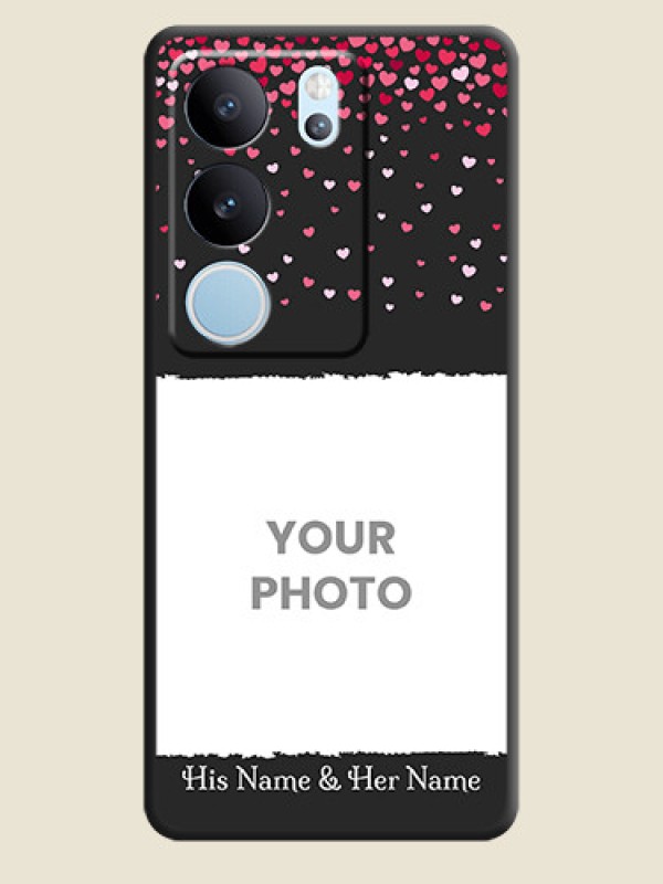 Custom Fall in Love with Your Partner on Photo On Space Black Custom Soft Matte Mobile Back Cover - Vivo V29 5G - alternate view