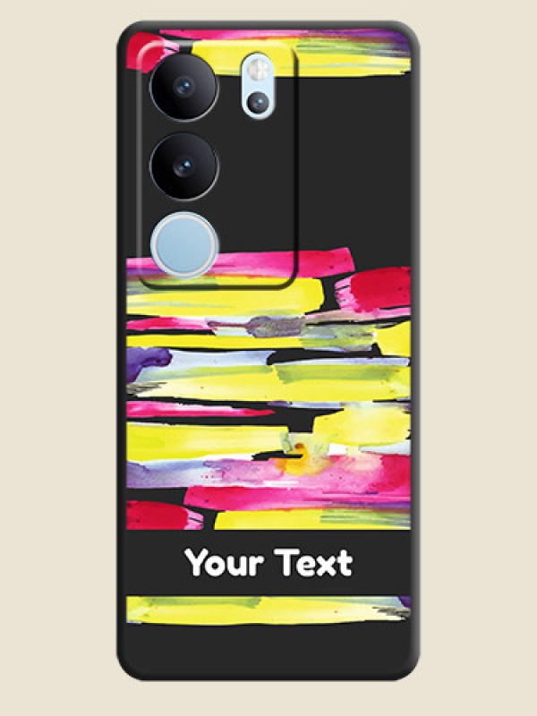 Custom Brush Coloured On Space Black Custom Soft Matte Mobile Back Cover - Vivo V29 5G - alternate view