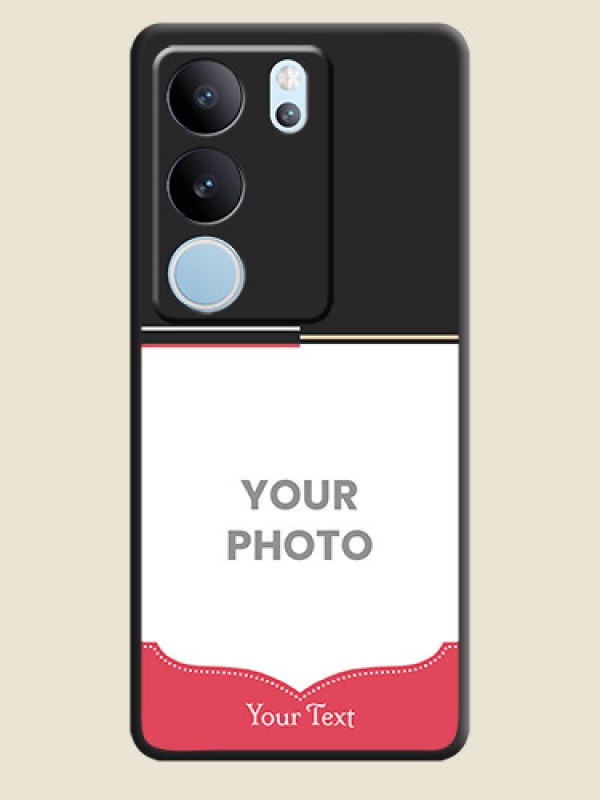 Custom Classic Plain Design with Name On Space Black Custom Soft Matte Mobile Back Cover - Vivo V29 5G - alternate view