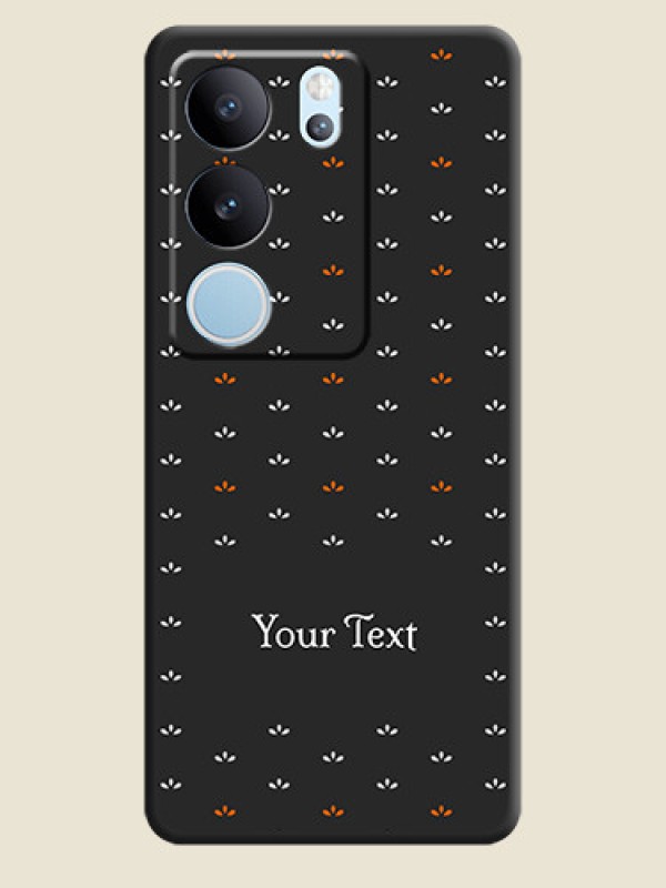 Custom Simple Pattern With Custom Text On Space Black Custom Soft Matte Mobile Back Cover - Vivo V29 5G - alternate view