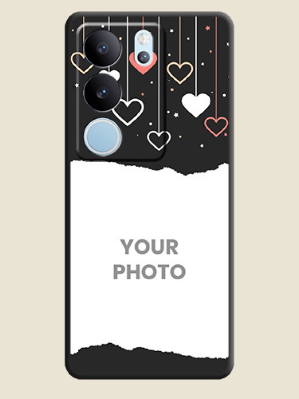 Custom Love Hangings with Splash Wave Picture On Space Black Custom Soft Matte Mobile Back Cover - Vivo V29 Pro 5G - alternate view