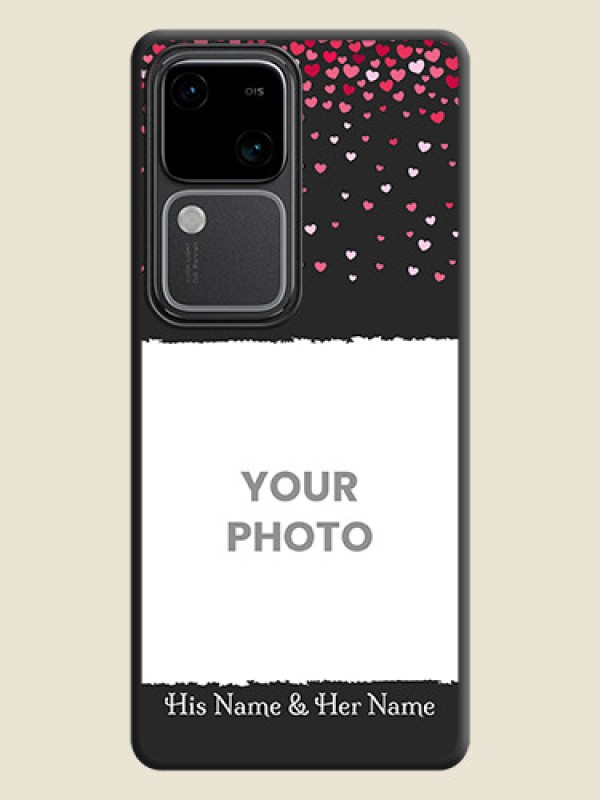 Custom Fall in Love with Your Partner - Photo on Space Black Soft Matte Phone Cover - Vivo V30 Pro 5G - alternate view