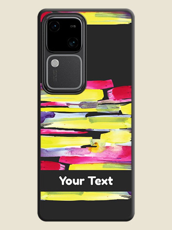 Custom Brush Coloured on Space Black Personalized Soft Matte Phone Covers - Vivo V30 Pro 5G - alternate view
