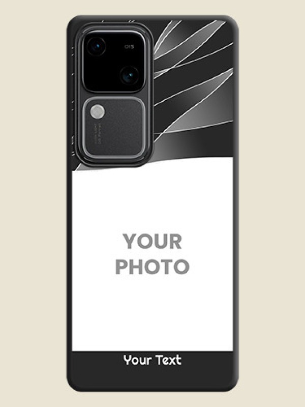 Custom Mixed Wave Lines - Photo on Space Black Soft Matte Mobile Cover - Vivo V30 Pro 5G - alternate view