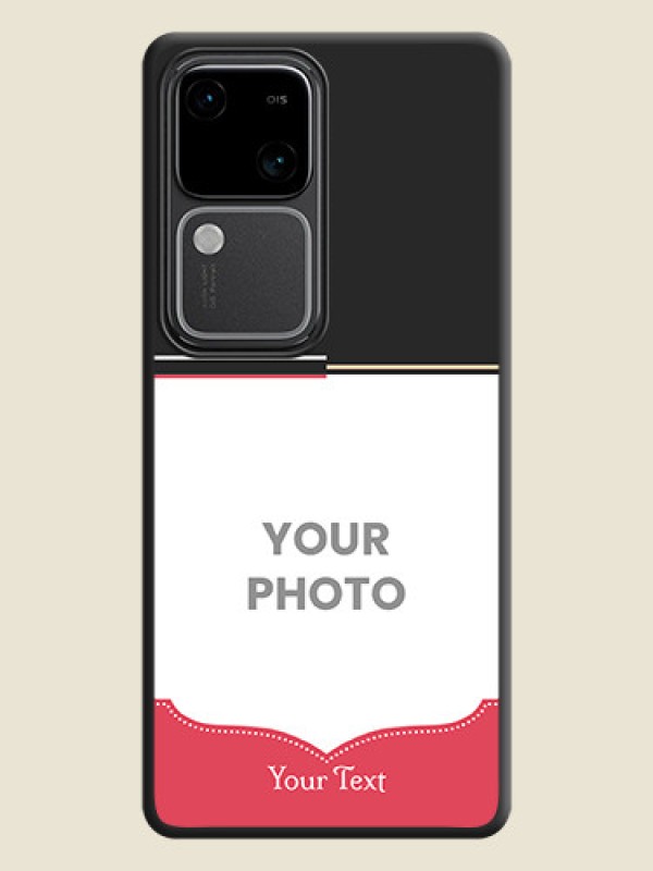Custom Classic Plain Design with Name - Photo on Space Black Soft Matte Phone Cover - Vivo V30 Pro 5G - alternate view