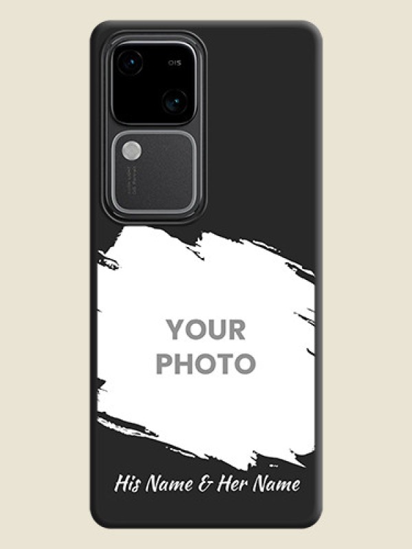 Custom Grunge Brush Strokes - Photo on Space Black Soft Matte Back Cover - Vivo V30 Pro 5G - alternate view