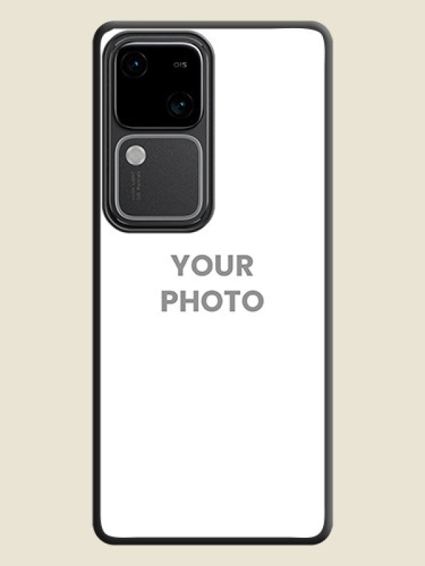 Custom Full Single Pic Upload On Space Black Personalized Soft Matte Phone Covers - Vivo V30 Pro 5G - alternate view