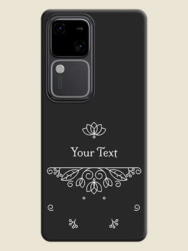Custom Lotus Garden Custom Text On Space Black Personalized Soft Matte Phone Covers - Vivo V30 Pro 5G - alternate view