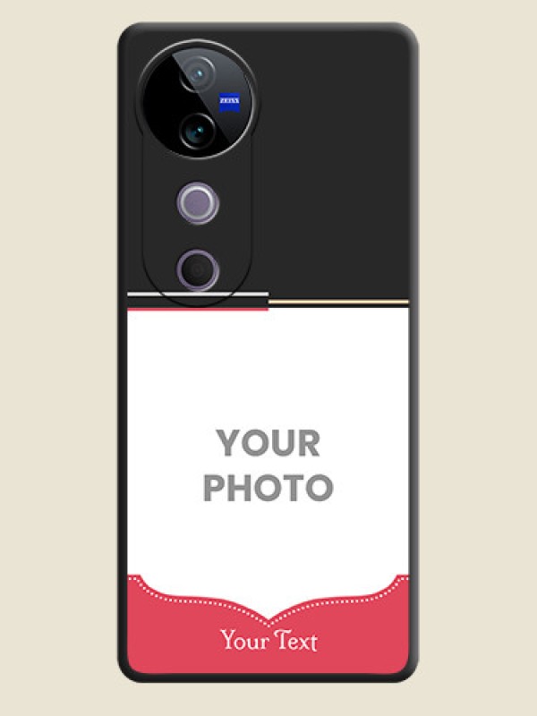 Custom Classic Plain Design with Name On Space Black Custom Soft Matte Mobile Back Cover - Vivo V40 5G - alternate view