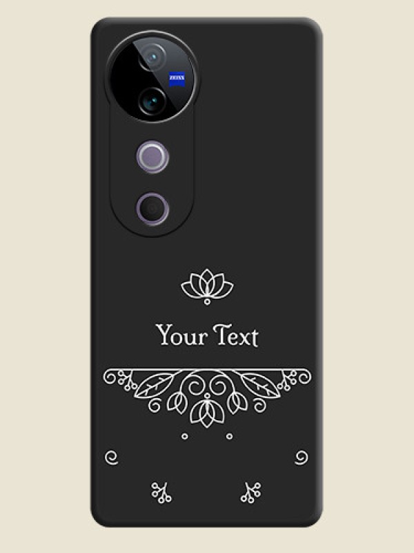 Custom Lotus Garden Custom Text On Space Black Custom Soft Matte Mobile Back Cover - Vivo V40 5G - alternate view