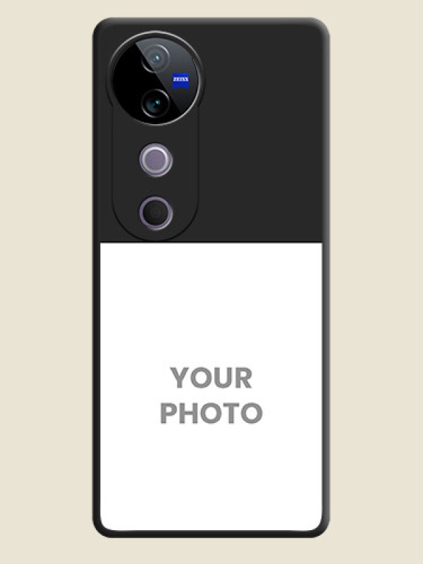 Custom Image Upload With Space Black Color On Custom Soft Matte Mobile Back Cover - Vivo V40 5G - alternate view