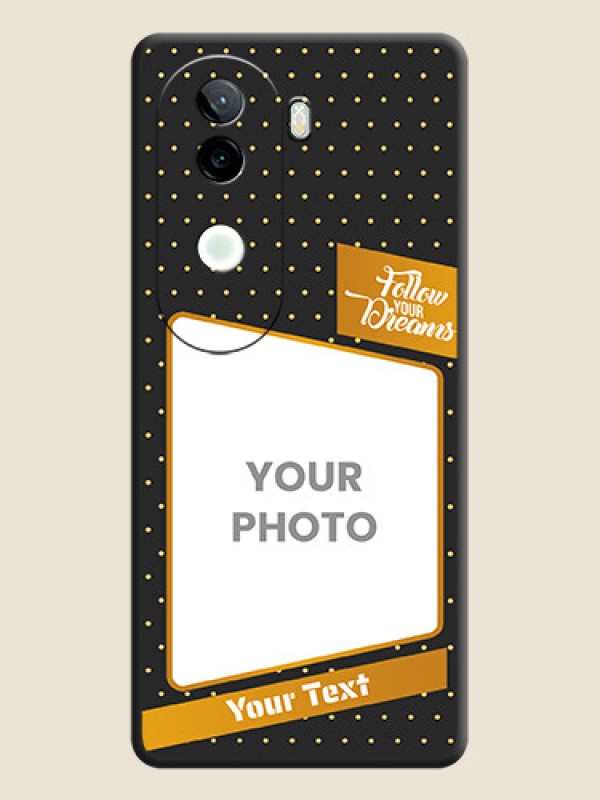 Custom Follow Your Dreams with White Dots On Space Black Custom Soft Matte Mobile Back Cover - Vivo V40e 5G - alternate view