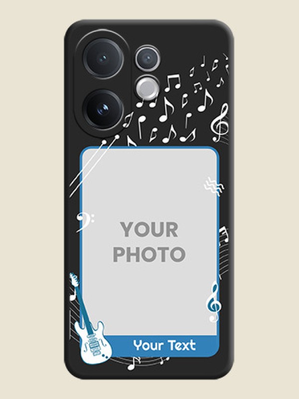Custom Musical Theme Design with Text on Photo On Space Black Custom Soft Matte Mobile Back Cover - Vivo V60 5G - alternate view