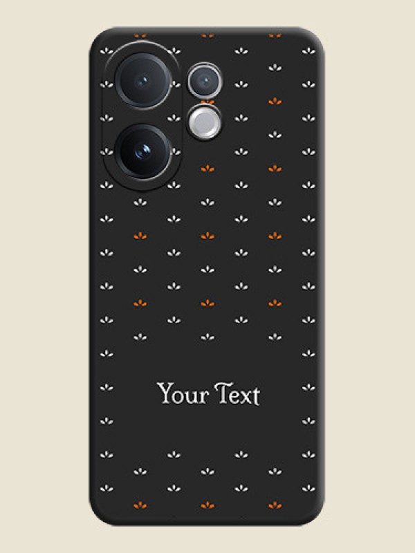 Custom Simple Pattern With Custom Text On Space Black Custom Soft Matte Mobile Back Cover - Vivo V60 5G - alternate view