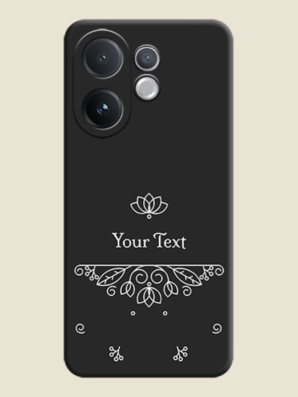 Custom Lotus Garden Custom Text On Space Black Custom Soft Matte Mobile Back Cover - Vivo V60 5G - alternate view
