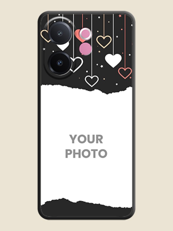 Custom Love Hangings with Splash Wave Picture On Space Black Custom Soft Matte Mobile Back Cover - Vivo V60e 5G - alternate view