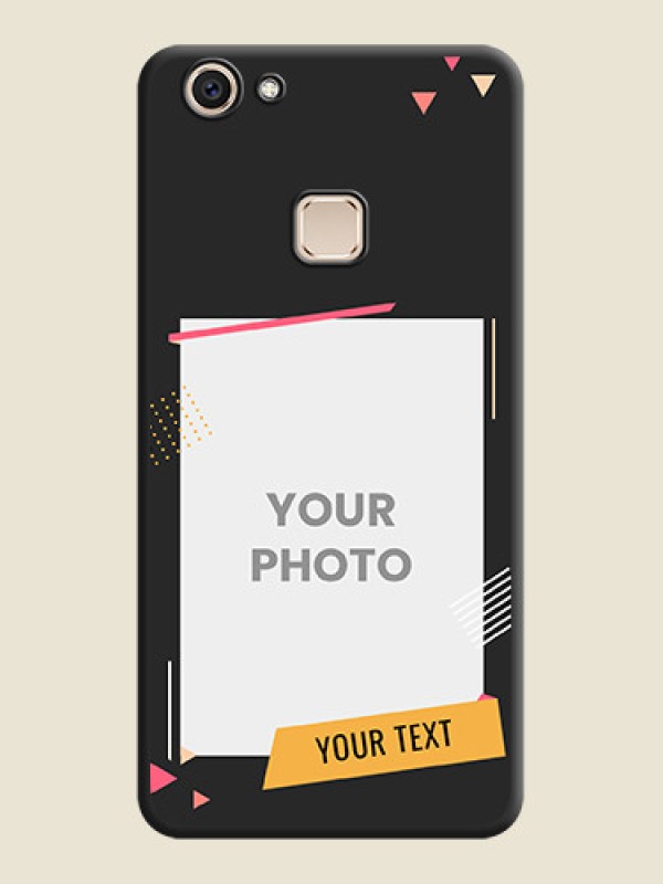 Custom Photo Frame with Triangle Small Dots on Photo On Space Black Custom Soft Matte Mobile Back Cover - Vivo V7 Plus - alternate view