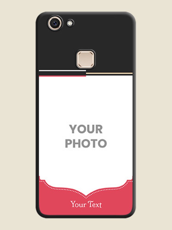 Custom Classic Plain Design with Name On Space Black Custom Soft Matte Mobile Back Cover - Vivo V7 Plus - alternate view