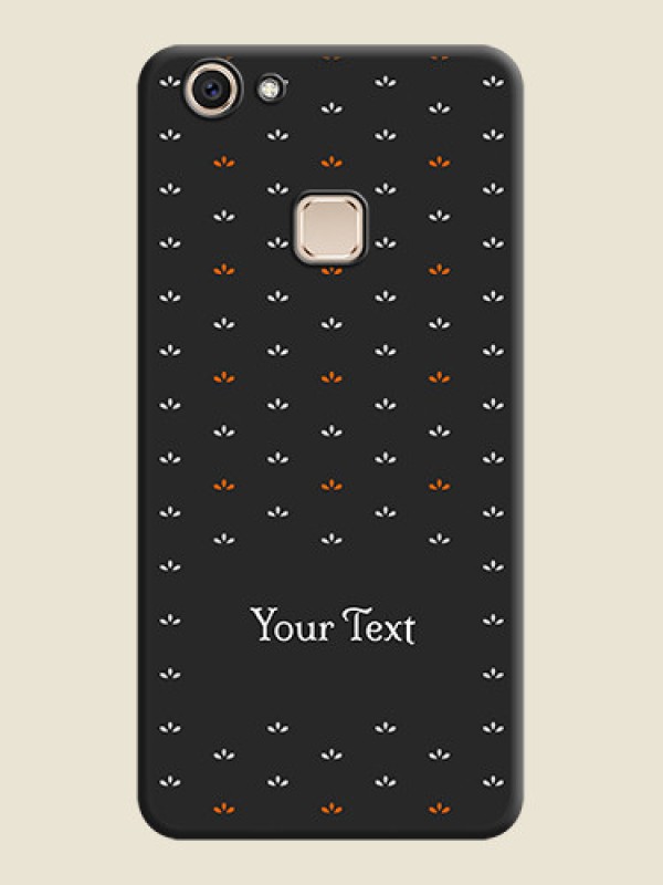 Custom Simple Pattern With Custom Text On Space Black Custom Soft Matte Mobile Back Cover - Vivo V7 Plus - alternate view