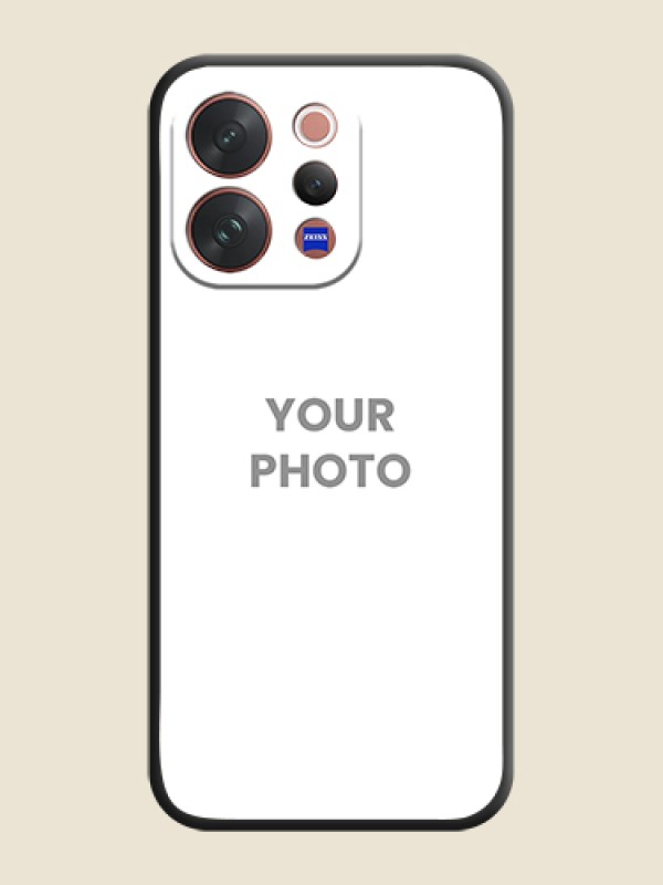 Custom Full Single Pic Upload On Space Black Custom Soft Matte Mobile Back Cover - Vivo V70 5G - alternate view