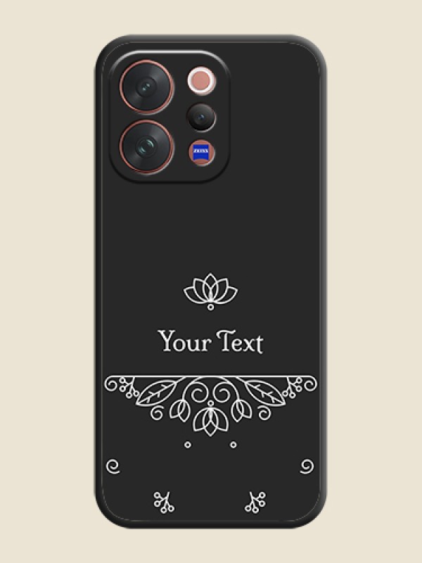 Custom Lotus Garden Custom Text On Space Black Custom Soft Matte Mobile Back Cover - Vivo V70 5G - alternate view