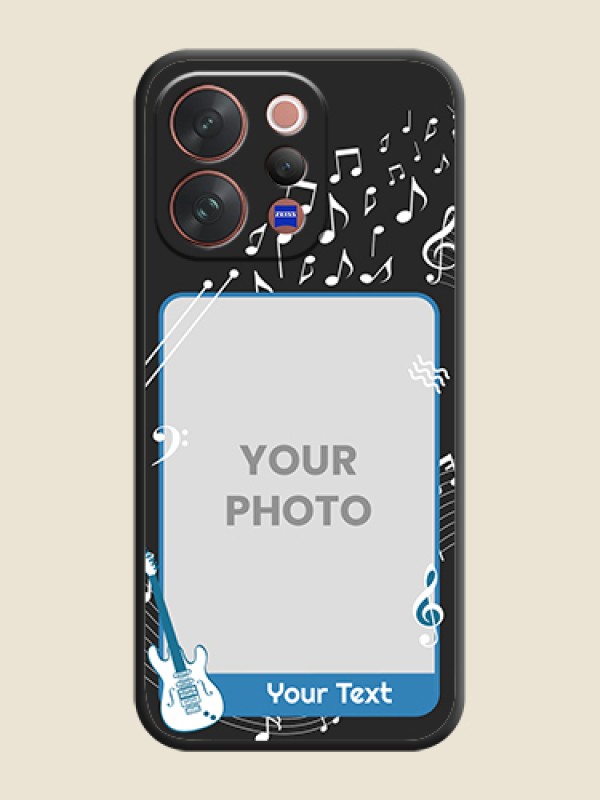 Custom Musical Theme Design with Text on Photo On Space Black Custom Soft Matte Mobile Back Cover - Vivo V70 Elite 5G - alternate view