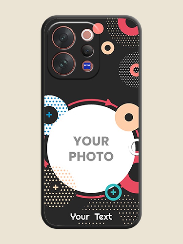 Custom Multicoloured Round Image On Space Black Custom Soft Matte Mobile Back Cover - Vivo V70 Elite 5G - alternate view