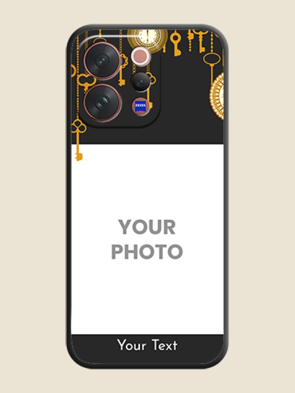 Custom Decorative Design with Text On Space Black Custom Soft Matte Mobile Back Cover - Vivo V70 Elite 5G - alternate view