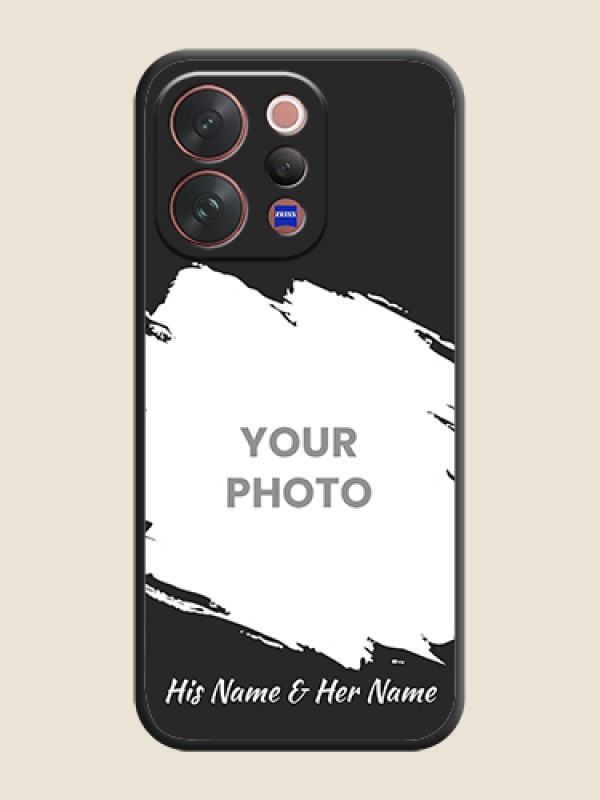 Custom Grunge Brush Strokes on Photo On Space Black Custom Soft Matte Mobile Back Cover - Vivo V70 Elite 5G - alternate view