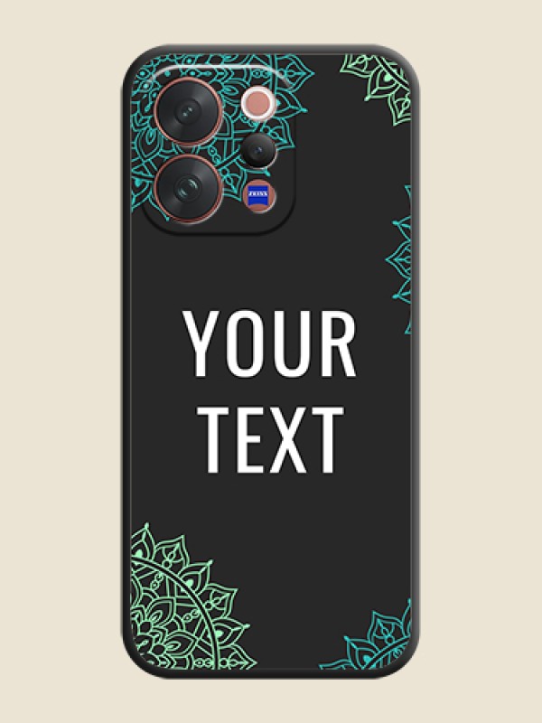 Custom Your Name with Floral Design On Space Black Custom Soft Matte Mobile Back Cover - Vivo V70 Elite 5G - alternate view