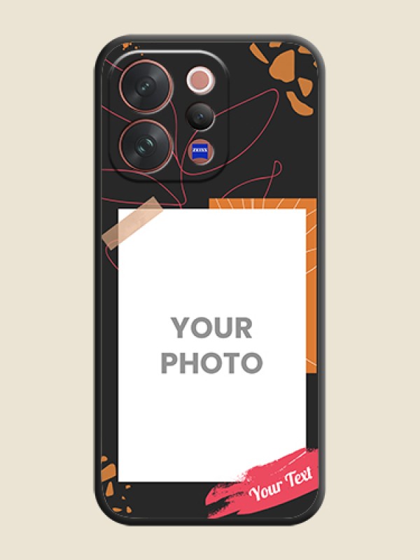 Custom Orange Photo Frame On Space Black Custom Soft Matte Mobile Back Cover - Vivo V70 Elite 5G - alternate view