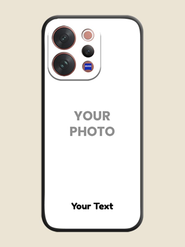 Custom Full Single Pic Upload With Text On Space Black Custom Soft Matte Mobile Back Cover - Vivo V70 Elite 5G - alternate view