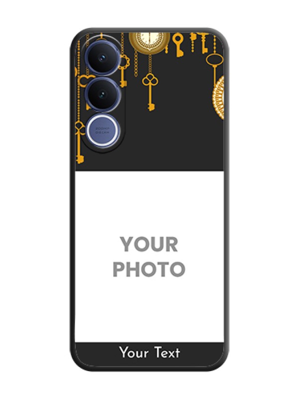 Custom Decorative Design with Text On Space Black Custom Soft Matte Mobile Back Cover - Vivo V70 Fe 5G - alternate view