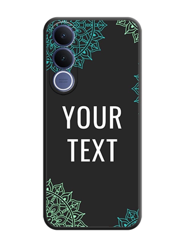 Custom Your Name with Floral Design On Space Black Custom Soft Matte Mobile Back Cover - Vivo V70 Fe 5G - alternate view