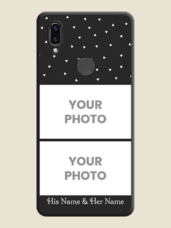 Custom Miniature Love Symbols with Name on Space Black Custom Soft Matte Back Cover - Vivo V9 Pro - alternate view