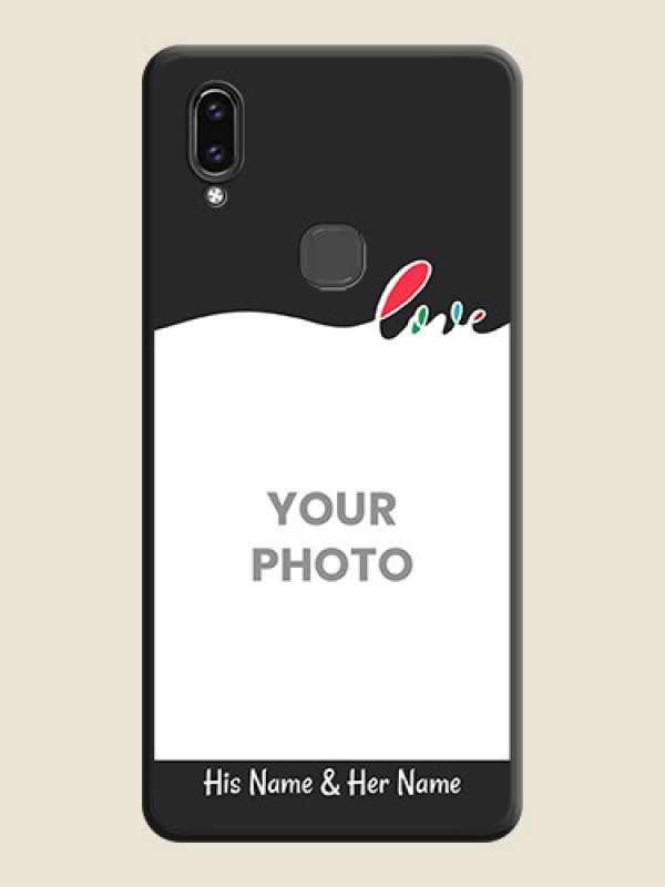 Custom Fall in Love Pattern with Picture on Photo on Space Black Soft Matte Mobile Case - Vivo V9 Pro - alternate view