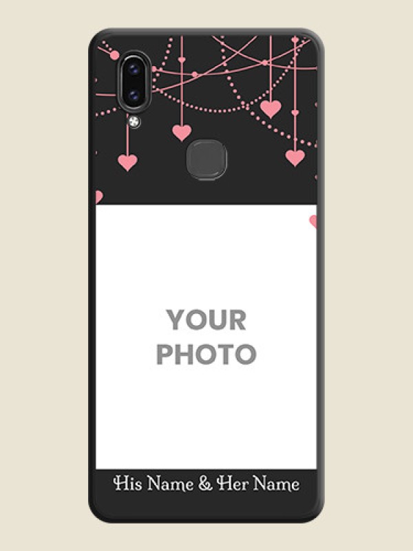 Custom Pink Love Hangings with Text on Space Black Custom Soft Matte Back Cover - Vivo V9 Pro - alternate view