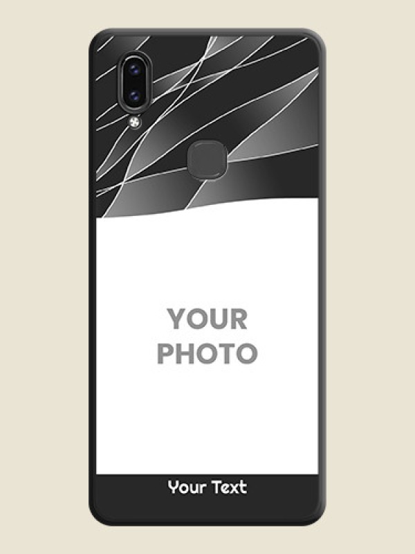 Custom Mixed Wave Lines on Photo on Space Black Soft Matte Mobile Cover - Vivo V9 Pro - alternate view