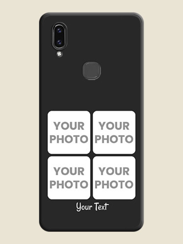 Custom Floral Art with 6 Image Holder on Photo on Space Black Soft Matte Mobile Case - Vivo V9 Pro - alternate view