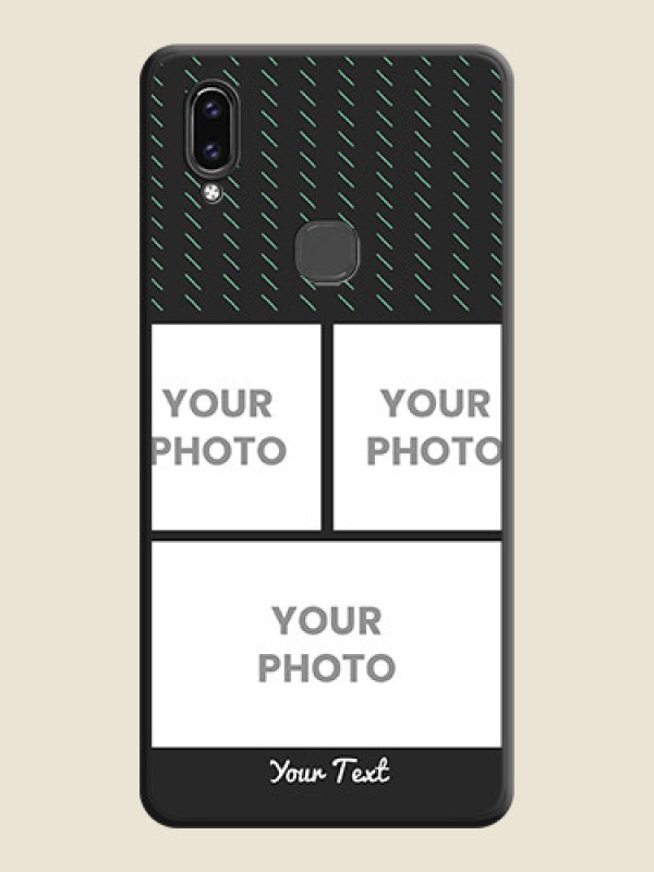 Custom Cross Dotted Pattern with 2 Image Holder  on Personalised Space Black Soft Matte Cases - Vivo V9 Pro - alternate view