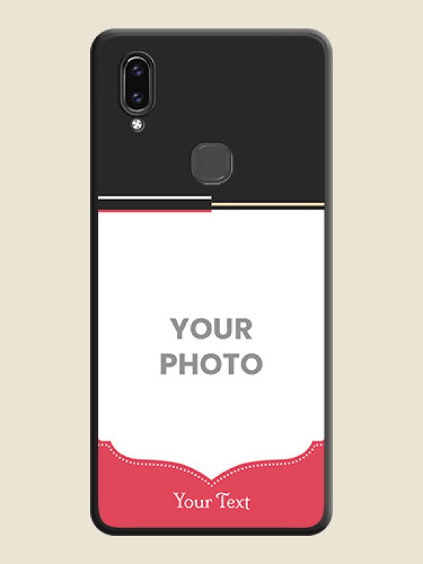 Custom Classic Plain Design with Name on Photo on Space Black Soft Matte Phone Cover - Vivo V9 Pro - alternate view