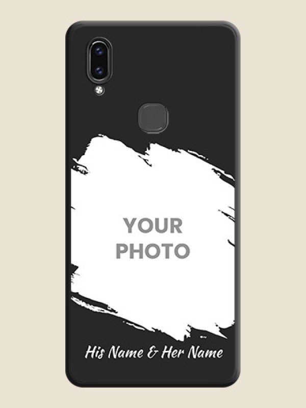 Custom Grunge Brush Strokes on Photo on Space Black Soft Matte Back Cover - Vivo V9 Pro - alternate view