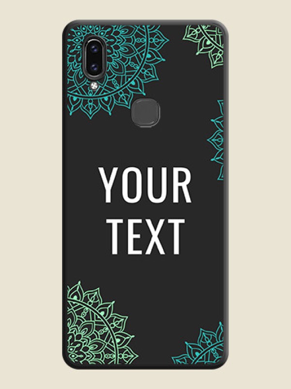 Custom Your Name with Floral Design on Space Black Custom Soft Matte Back Cover - Vivo V9 Pro - alternate view