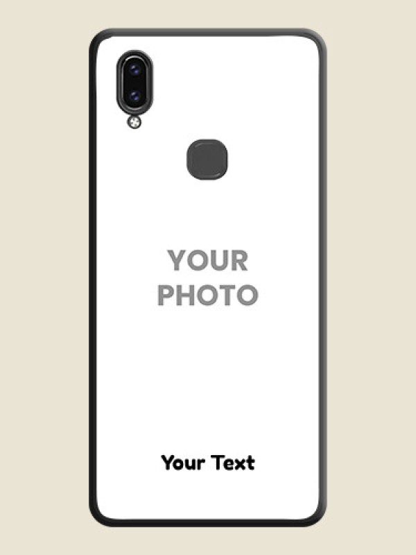 Custom Full Single Pic Upload With Text On Space Black Personalized Soft Matte Phone Covers -Vivo V9 Pro - alternate view