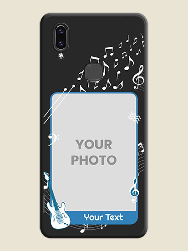 Custom Musical Theme Design with Text on Photo on Space Black Soft Matte Mobile Case - Vivo V9 - alternate view