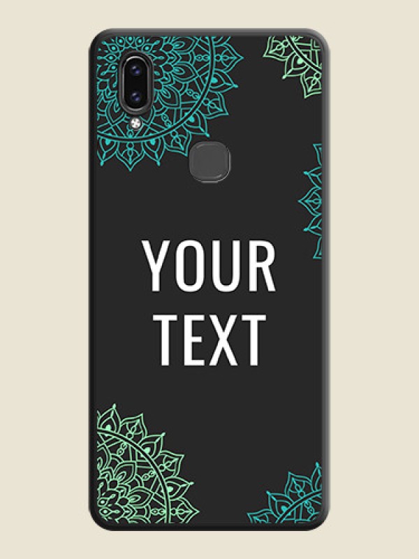 Custom Your Name with Floral Design on Space Black Custom Soft Matte Back Cover - Vivo V9 - alternate view
