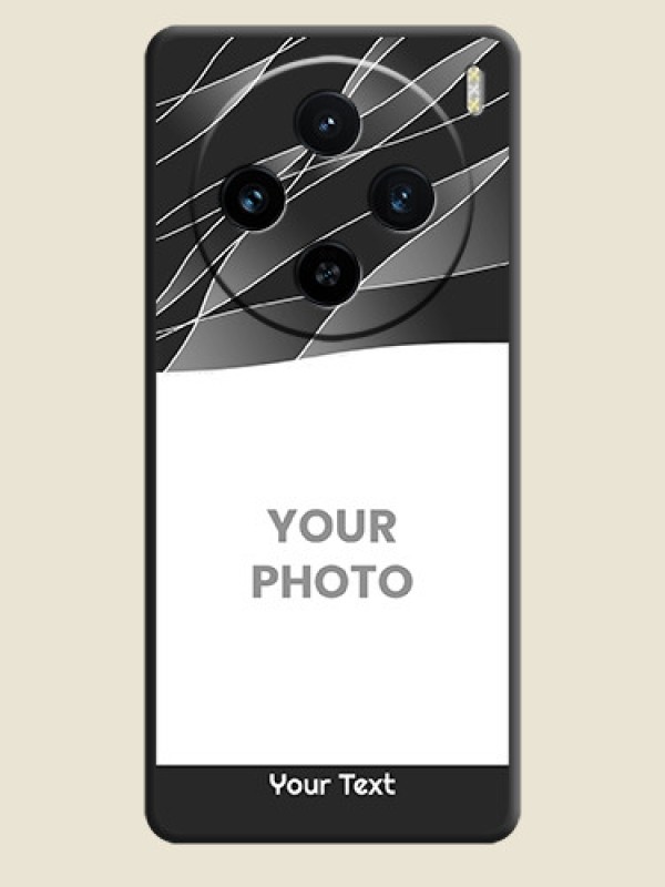 Custom Mixed Wave Lines - Photo on Space Black Soft Matte Mobile Cover - Vivo X100 5G - alternate view