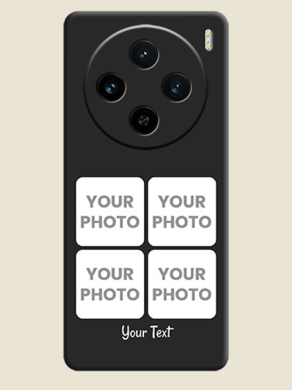 Custom Floral Art with 6 Image Holder - Photo on Space Black Soft Matte Mobile Case - Vivo X100 5G - alternate view