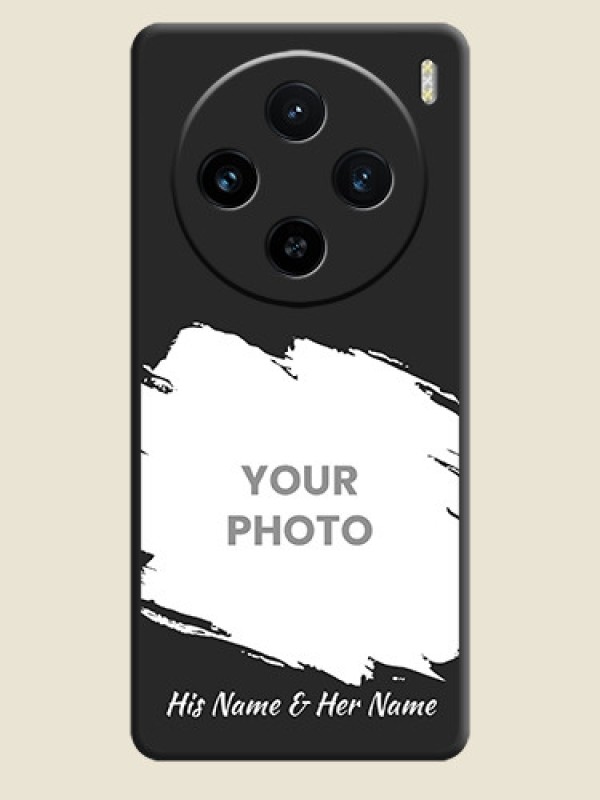Custom Grunge Brush Strokes - Photo on Space Black Soft Matte Back Cover - Vivo X100 5G - alternate view