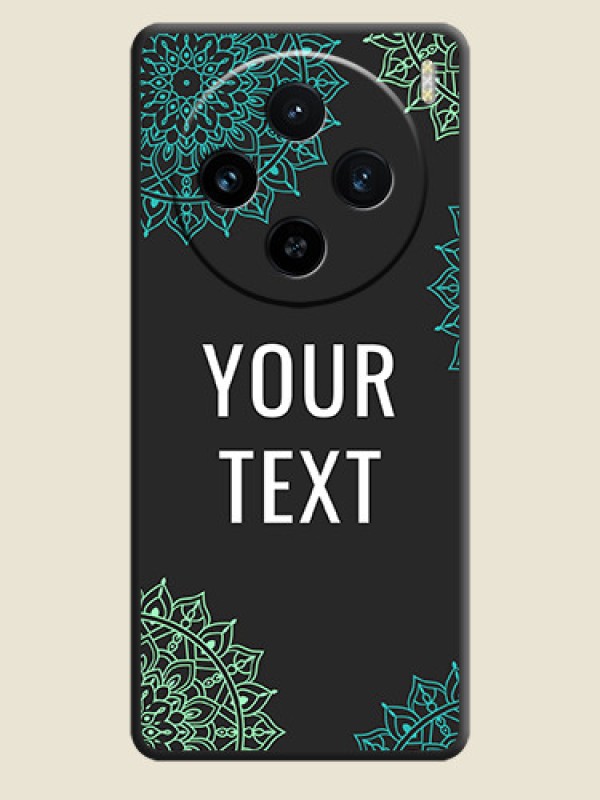 Custom Your Name with Floral Design on Space Black Custom Soft Matte Back Cover - Vivo X100 5G - alternate view